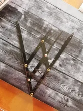 Medidor de cejas triangular de acero inoxidable, con regla para maquillaje permanente, plantilla, pinza de proporción dorada, herramientas de maquillaje