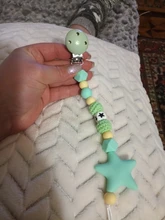 Clip de chupete de silicona ecológico para recién nacido, juguetes de dentición para bebé, cadena de chupete para bebé, cadena de alimentación de estrella de silicona de grado alimenticio