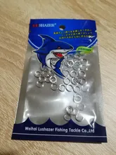 Anillo dividido de acero inoxidable, 50 unids/lote, diámetro de 4mm a 12mm, Conector de doble anillo de pesca resistente