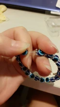 Venta de Color plata maldito azul ojo Hamsa la mano de Fátima Palm pulseras para las mujeres de cadena de cuentas de joyería Vintage regalos Mujer