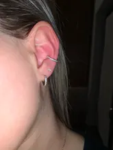 ROXI-pendientes de plata de ley 925 con Clip para mujer, pendientes no perforados, con formas geométricas C