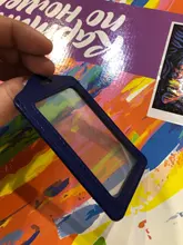 Cuero de la PU funda de credencial de identificación claro borde de Color cordón agujeros Banco tarjeteros ID titulares accesorios DropShipping. Exclusivo. 1pc