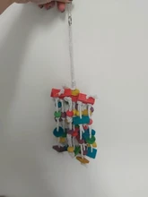 Divertido bloques de madera loro juguete aves loro colgante juguete Budgie periquito Cockatiel loros masticable de entrenamiento herramienta