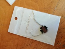 DOTOFI-collar con colgante de trébol de cuatro hojas para mujer, joyería de moda de calidad de acero inoxidable