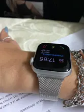 Correa de Metal de acero inoxidable para apple Watch, Correa delgada de 44mm, 40mm, 38mm, 42mm, Series 6 5 4 SE para iWatch 3 2 1