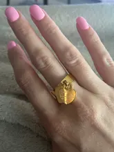 Anillo chapado en oro rosa para niña y mujer, sortijas de acero inoxidable con abalorio, joyería de corazón dulce para mujer, regalo de varias tallas
