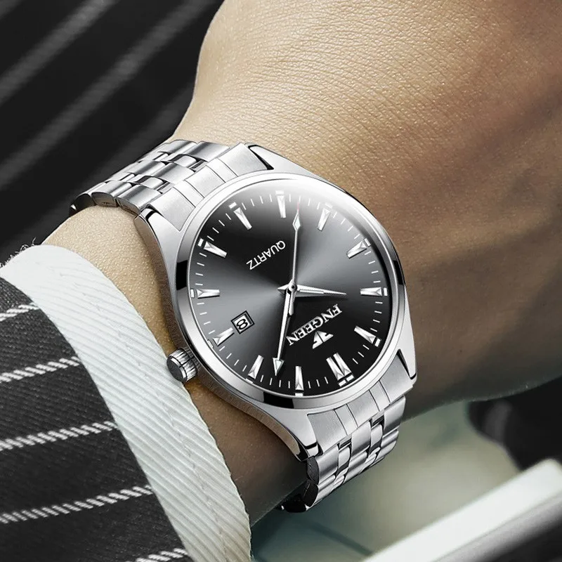 Fashion Men Stainless Steel Luxury Watch Calendar Quartz Watches Professional Casual Men's Watch Clock Relogio Masculino 2020
Fashion Men Stainless Steel Luxury Watch Calendar Quartz Watches Professional Casual Men's Watch Clock Relogio Masculino 2020