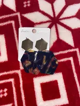 Pendientes de Clip para mujer, aretes de leopardo acrílico largo cuadrado geométrico circular sin Piercing, Clips para las orejas