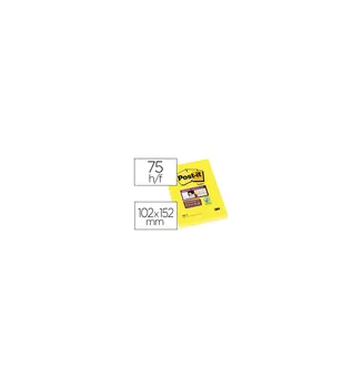 Adhesive notepad remove and POST-IT SUPER STICKY striped yellow ULTRA 102X152 MM 6 PCs
Adhesive notepad remove and POST-IT SUPER STICKY striped yellow ULTRA 102X152 MM 6 PCs