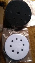 Almohadilla de interfaz de esponja suave de 8 agujeros para lijado, discos de lijado de gancho y bucle para pulido de superficie irregular, 5 pulgadas (125mm), 2 uds.