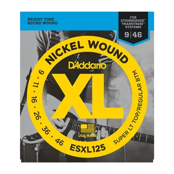 Esxl125 Steinberger electric guitar string kit, super light top/Reg Bott, 9-46, D'Addario
Esxl125 Steinberger electric guitar string kit, super light top/Reg Bott, 9-46, D'Addario