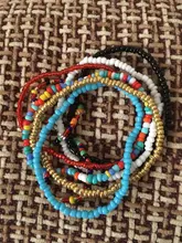 HangZhi 2020 nuevo 7 unids/set moda Simple Multicolor Boho elástico semillas cuentas pulseras para las mujeres joyería de la personalidad