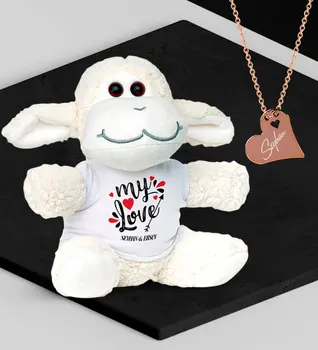 Personalized Valentine 'S Themed Plush Lamb and Rose Heart Necklace Set - 81
Personalized Valentine 'S Themed Plush Lamb and Rose Heart Necklace Set - 81