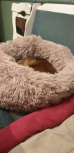 Cama larga de felpa para perros y gatos, redonda, para mascotas pequeñas, grandes y medianas, almacén en el extranjero, envío directo