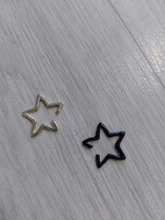 Pendientes de estrella hueca para niña, pendientes con tachuelas bohemios Vintage de cartílago falso, aretes de Clip para mujer, aretes punk rock