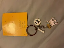 LLavero de aleación de Metal para hombre y mujer, colgante de perro, llavero de coche, bolso, llavero