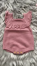 Monos de punto para bebé y niña, de Color caramelo ropa bonita para recién nacido, Body Infantil de 0 a 18 meses, trajes para niño