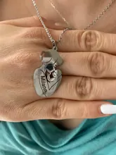 Collar de acero inoxidable con grabado personalizado para madre y bebé, joyería con nombre, regalo para bebé embarazada, Color dorado