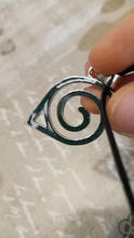 Collar con colgante de doble banda para hombre y mujer, nuevo colgante de moda, signo Konoha, venta al por mayor y al por menor