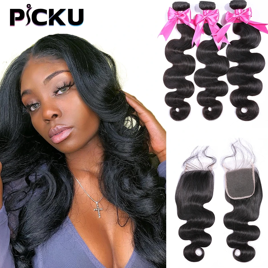 Brazilian Body Wave Bundles With Closure hair 100% Remy Human Hair Bundles With Closure 3/4 Bundles With 4x4 Closure
Brazilian Body Wave Bundles With Closure hair 100% Remy Human Hair Bundles With Closure 3/4 Bundles With 4x4 Closure