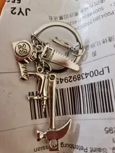 Llavero con forma de letra de A-Z, martillo eléctrico, sierras rotativas, llavero, joyería para papá, regalo de reparador, bricolaje, hecho a mano, 2020