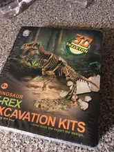 Kit de excavación de fósil de dinosaurio para niños, juguete de arqueología educativa, exquisito juego jurásico, figura de acción, esqueleto, modelo regalo