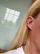 Pendiente de Clip de hoja de oro para mujer, sin perforación, Puck Rock, Vintage, de cristal, joyería, 1P