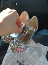 Zapatos de piel de diamante con brillo cristalino de Cenicienta para niña, calzado individual de princesa para rendimiento, tacones altos