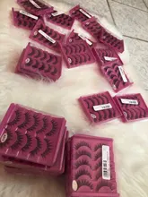 Pestañas postizas largas y naturales para mujer, extensión de pestañas postizas gruesas hechas a mano, accesorios de maquillaje de belleza, 5 pares
