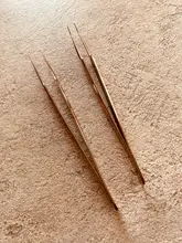 Pinzas de acero inoxidable para extensión de pestañas, juego de pinzas de alta precisión, color dorado y azul