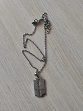 Hoja de afeitar de acero inoxidable de acero de encantos Collar para las mujeres al por mayor delicada acero collares aceptamos triangulación de envíos de la Orden del OEM