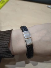 ZOSHI-pulsera de cuero trenzado Punk para hombre, brazalete de acero inoxidable, cierre magnético, color negro y rojo