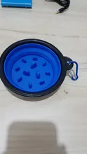 Tazón de viaje plegable para mascotas, comedero lento para perros y gatos, tazón de agua portátil para cachorros, antichoke, plato de hinchazón