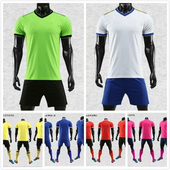 Customize Soccer Jersey+Shorts Set Pure Color Sport Training V-Neck T-Shirts Design Team Logo Softball Uniform Adult Youth Kids
Customize Soccer Jersey+Shorts Set Pure Color Sport Training V-Neck T-Shirts Design Team Logo Softball Uniform Adult Youth Kids