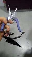 NOEBY-accesorios de pesca, Mini alicates, herramienta para anillo deslizante pequeño de señuelos, alicates de pesca de acero inoxidable, cortador de línea trenzada