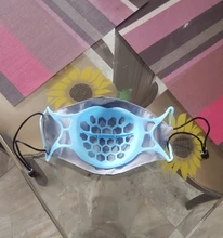 Soporte 3D para mascarilla de adulto, 2 uds., soporte para la nariz y la boca separado, soporte de cojín interno de respiración, soporte transpirable de silicona para mascarilla