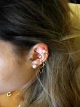 De calidad superior 4/6MM AAA Cezch de Chic de pendiente para trago para las mujeres Clip no perforante pendiente oreja 2021 también anillo de la nariz