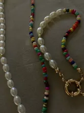 Pulseras coloridas cuentas de semillas para mujer, brazaletes bohemios de perlas ovaladas, joyería de playa, regalos de fiesta, L181