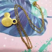 Collares de acero inoxidable de Mickey Castle para niños, joyería, Mini ratón, conejo, collar, collier, 2020, venta al por mayor
