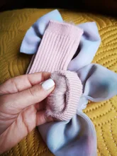 Calcetines de invierno para niñas bebé con lazos grandes, tobilleros para niños, Princesa, además de terciopelo