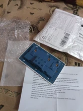 Delviz-Toma de corriente de pared con 5 orificios, enchufe Usb estándar europeo, Panel empotrado gris, doble puerto USB 2.1A, CA 110-250V, toma de corriente de Reino Unido, Universal