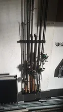Booms Fishing-Soportes de caña de pescar, poste de pesca con montaje en pared modular para garaje, 6 varas, vertical, WV2