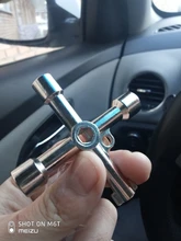 Llave triangular Universal multifunción de 4 vías, llaves de fontanero triangular para medidor eléctrico de Gas, armarios, radiadores de purga