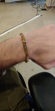 Pulsera Vintage de madera hecha a mano con cuentas de piedra Natural de 6 mm para hombre, brazalete con piedras imperiales de colores, joyería para brazalete