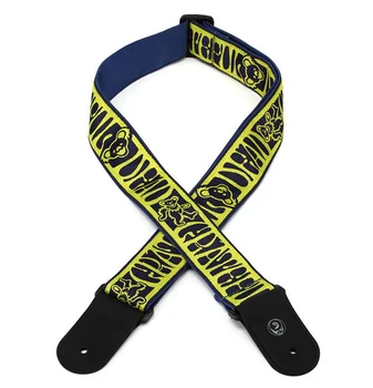 50gd02 Grateful Dead guitar strap, figure dancing bears, yellow/blue, Planet Waves
50gd02 Grateful Dead guitar strap, figure dancing bears, yellow/blue, Planet Waves