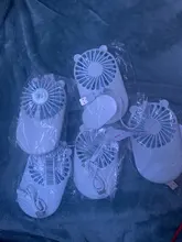 Mini ventilador portátil de mano para viaje y oficina, ventiladores de sobremesa recargables con USB, 3 modos ajustables, para verano, 1 unidad