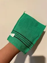 Toalla de doble cara de baño exfoliante coreana para adultos, paño de baño exfoliante corporal, toalla de ducha portátil de grano grueso, 1/4 Uds.