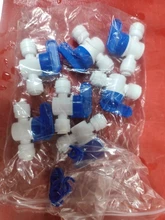Válvula de bola de cierre de tubo OD, Conector de montaje rápido para acuario, filtro de agua RO, sistema de ósmosis inversa, 1/4 , 6,35mm