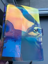 Agenda transparente con láser A5 A6, organizador de cuaderno, carpeta de libros, diario, espiral, carcasa transparente, 2021