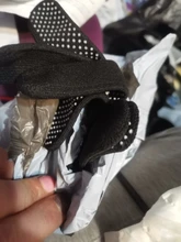 1 par de alisador de pelo permanente rizador de pelo guante de dedo resistente al calor Color negro y gris